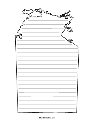 Northern Territory-Shaped Writing Templates