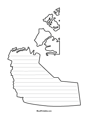 Northwest Territories-Shaped Writing Templates
