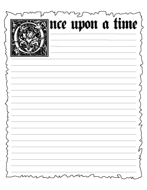 Once Upon a Time Writing Templates