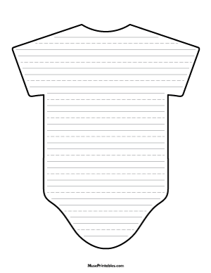 Onesie-Shaped Writing Templates