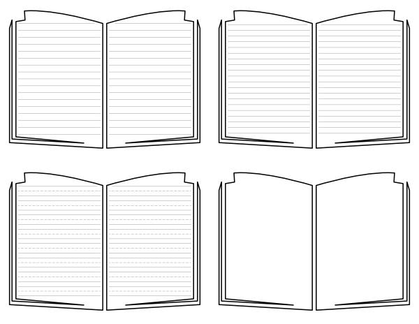 Open Book Template, Handwriting