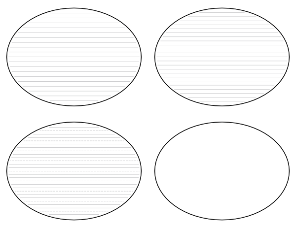 Free Printable Oval-Shaped Writing Templates