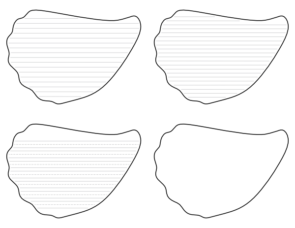 Oyster-Shaped Writing Templates