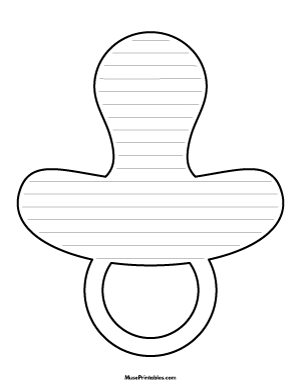 Pacifier-Shaped Writing Templates