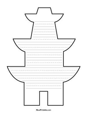Pagoda-Shaped Writing Templates