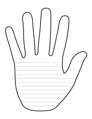 Palm Hand-Shaped Writing Templates