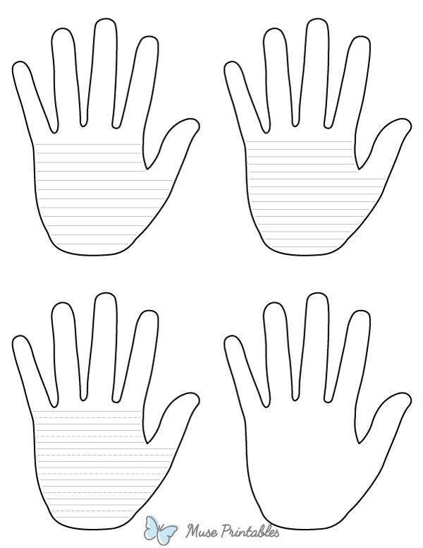 Palm Hand-Shaped Writing Templates