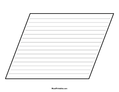 Parallelogram Shaped Writing Templates