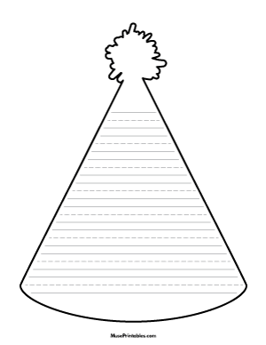 Party Hat-Shaped Writing Templates