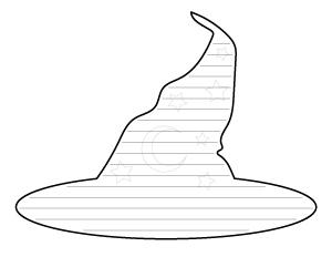 Patterned Witch Hat-Shaped Writing Templates