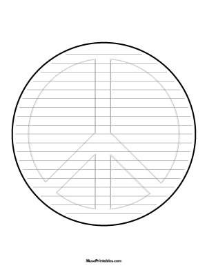 Peace Sign-Shaped Writing Templates