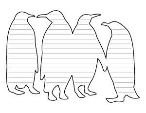 Penguin Colony-Shaped Writing Templates