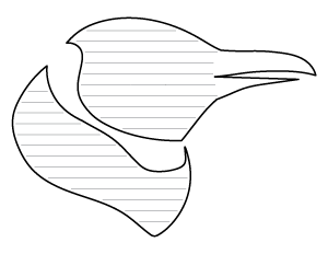 Penguin Head-Shaped Writing Templates