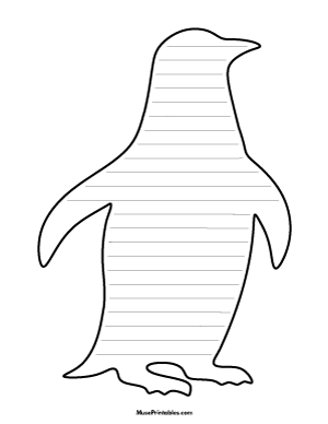 Penguin-Shaped Writing Templates