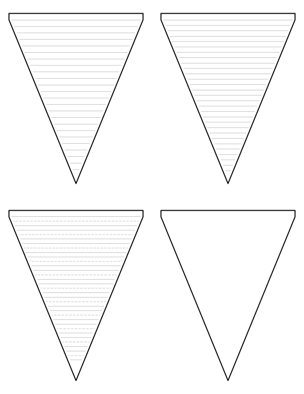 Pennant-Shaped Writing Templates