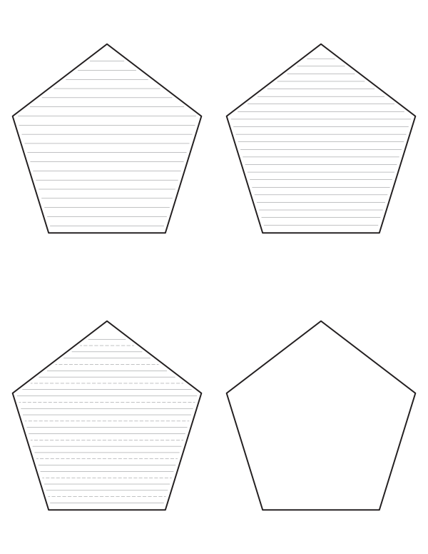 Free Printable Pentagon Shaped Writing Templates