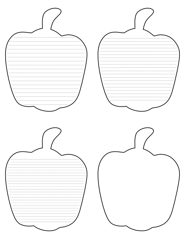 Pepper-Shaped Writing Templates