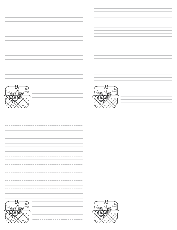 Picnic Basket Writing Templates