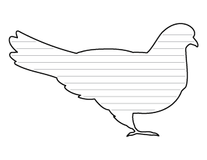 Pigeon Shaped Writing Templates