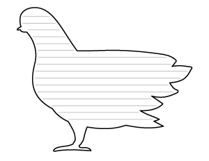 Pigeon Side View-Shaped Writing Templates