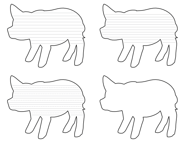 Piglet-Shaped Writing Templates