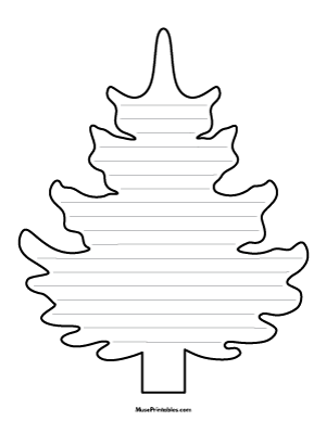 Pine Tree-Shaped Writing Templates