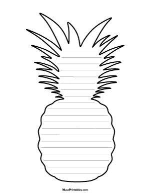 Pineapple-Shaped Writing Templates