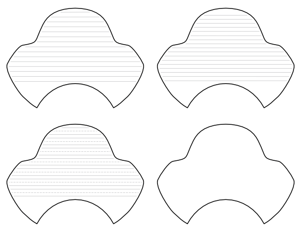 Pirate Hat-Shaped Writing Templates