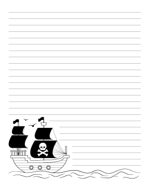 Pirate Ship Writing Templates