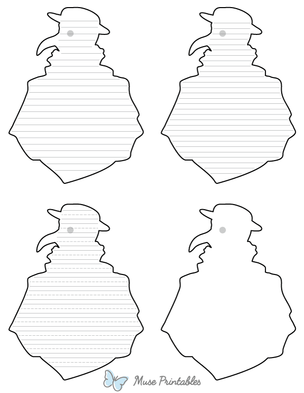 Plague Doctor-Shaped Writing Templates