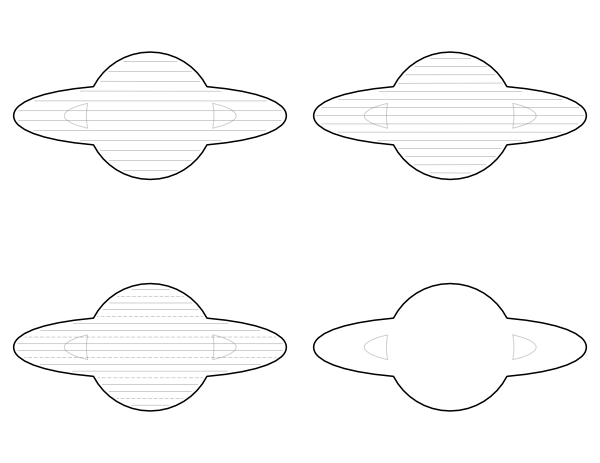Planet Shaped Writing Templates