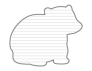 Polar Bear Cub-Shaped Writing Templates