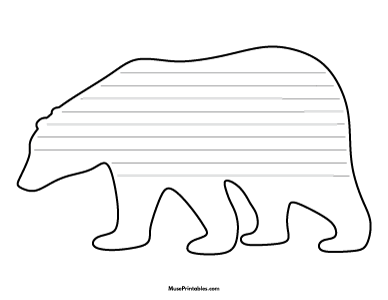 Polar Bear-Shaped Writing Templates