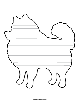 Pomeranian-Shaped Writing Templates