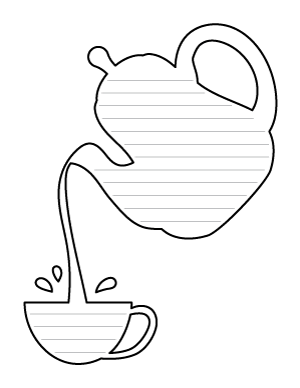 Pouring Teapot-Shaped Writing Templates