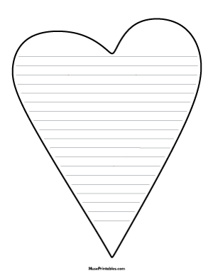 Primitive Heart Shaped Writing Templates