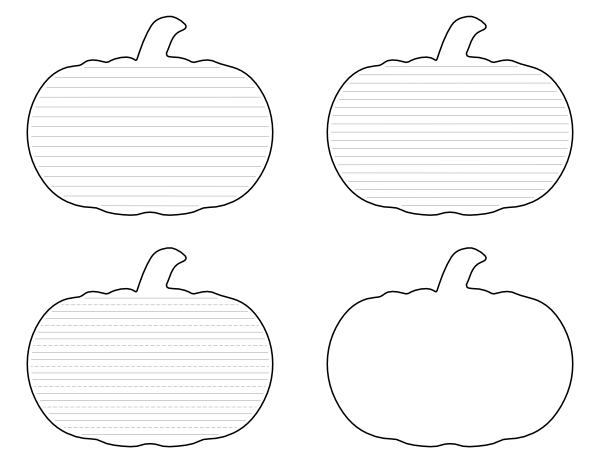 Free Printable Pumpkin-Shaped Writing Templates