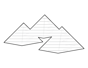 Pyramids-Shaped Writing Template