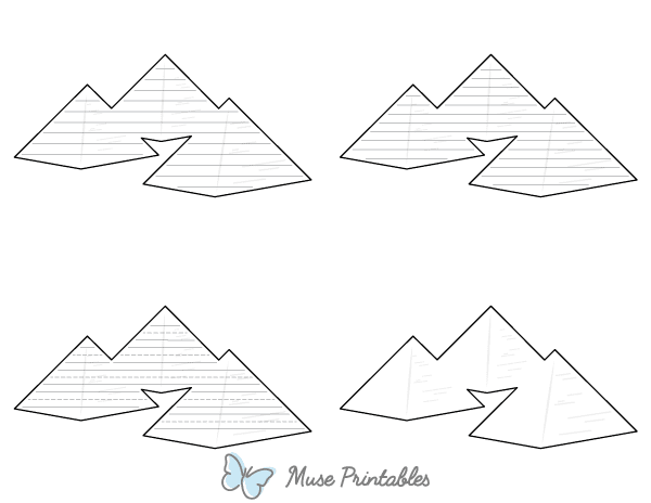 Pyramids-Shaped Writing Templates