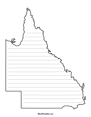 Queensland-Shaped Writing Templates