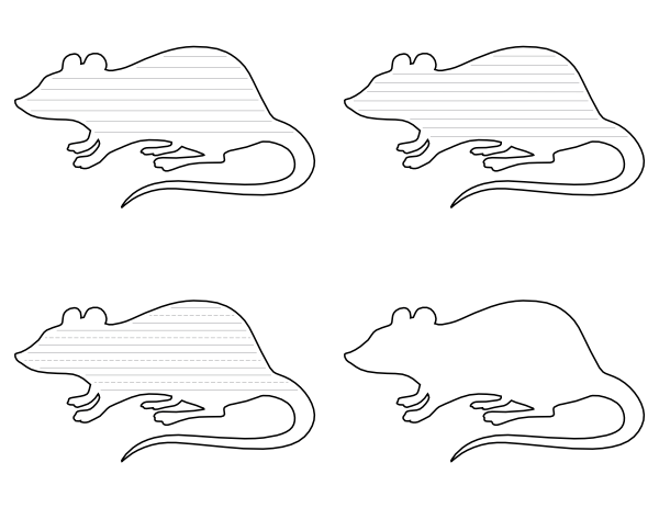 Rat-Shaped Writing Templates