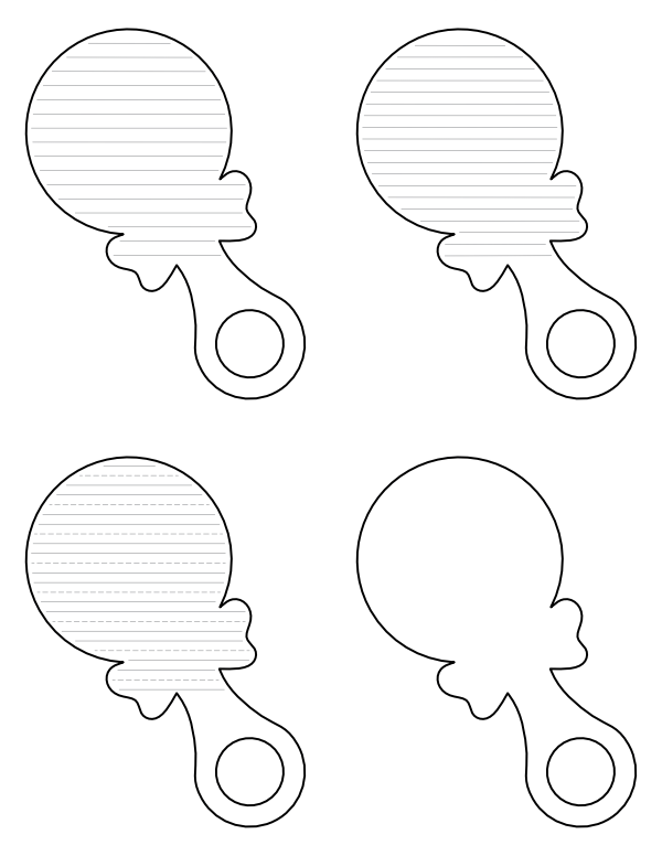 Rattle-Shaped Writing Templates
