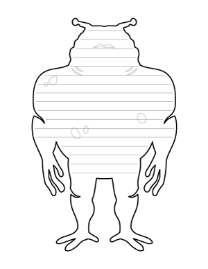Realistic Alien Shaped Writing Templates