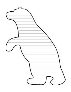 Rearing Polar Bear-Shaped Writing Templates