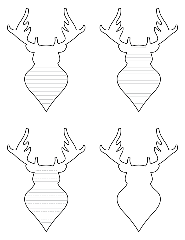 reindeer face template printable