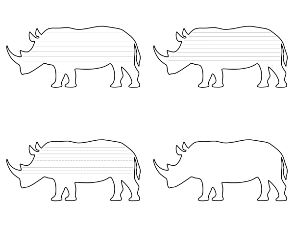 Rhinoceros-Shaped Writing Templates