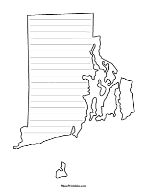 Rhode Island-Shaped Writing Templates