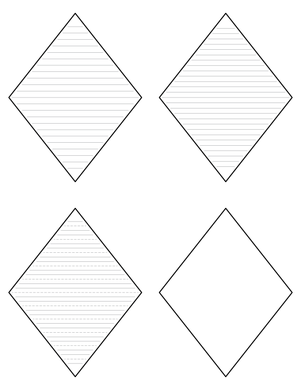 Rhombus-Shaped Writing Templates