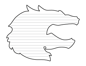 Roaring Dragon Head-Shaped Writing Templates