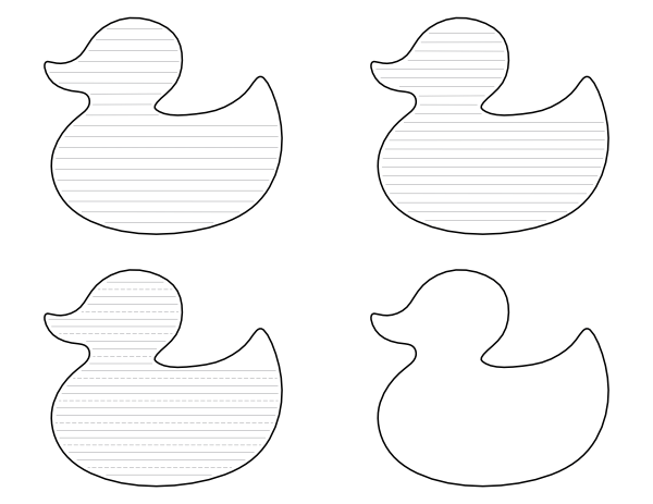Rubber Duck-Shaped Writing Templates